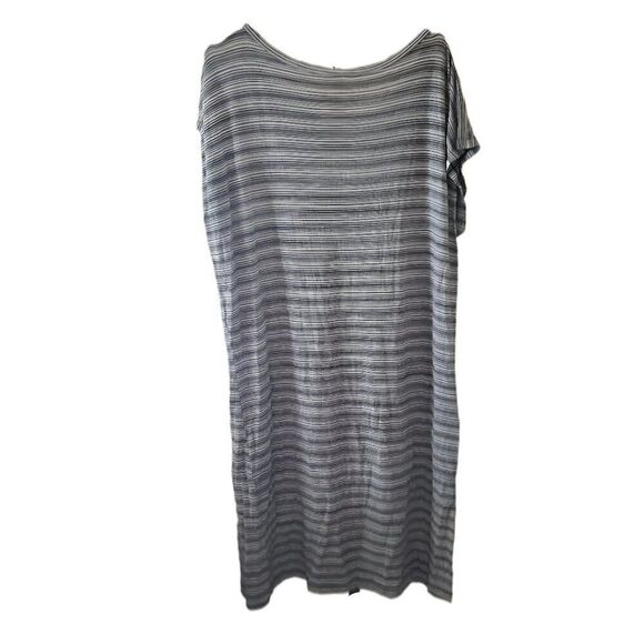 Loft Plus Gray & White Stripe Short Sleeve Dress - Picture 3 of 4